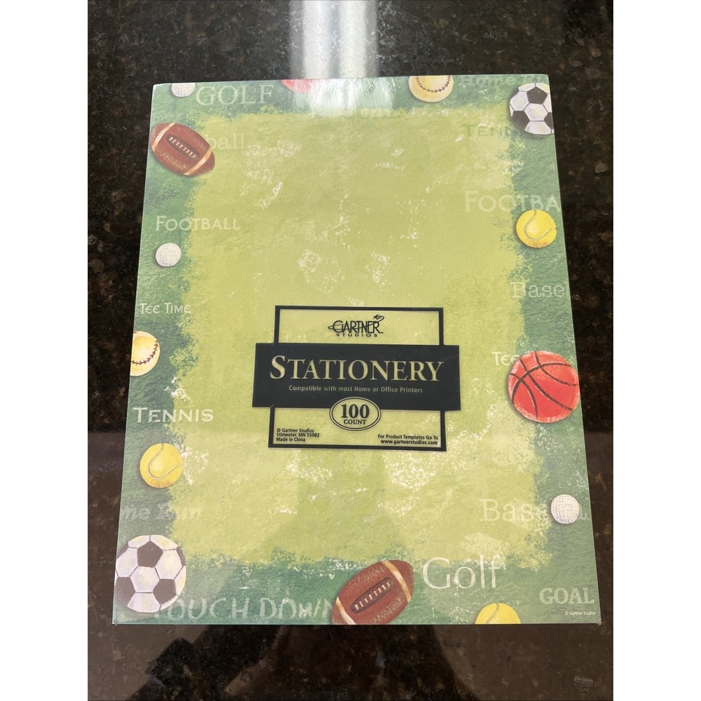 Gartner Studios Stationary Sports Balls‎ Computer Paper Printer 100 Ct New Class